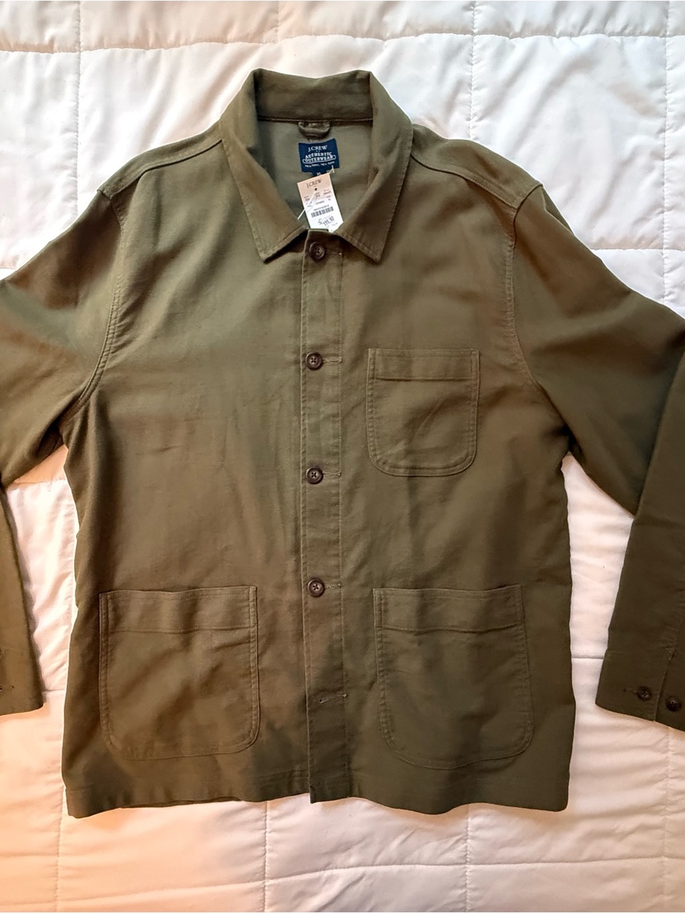 J. Crew Chore Coat, NWT, olive green, XL